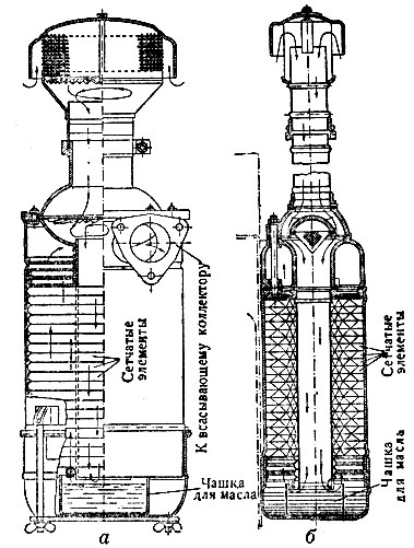 Рис. 2а. Воздухоочистители (комбинированные) двигателей тракторов С-65 (а), АСХТЗ-НАТИ (б)