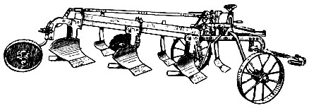 Рис. 15. Тракторный трёхкорпусный плуг П-3 - 30
