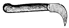Рис. 4. Нож с короткой ручкой для обрезки ягодниковых кустарников